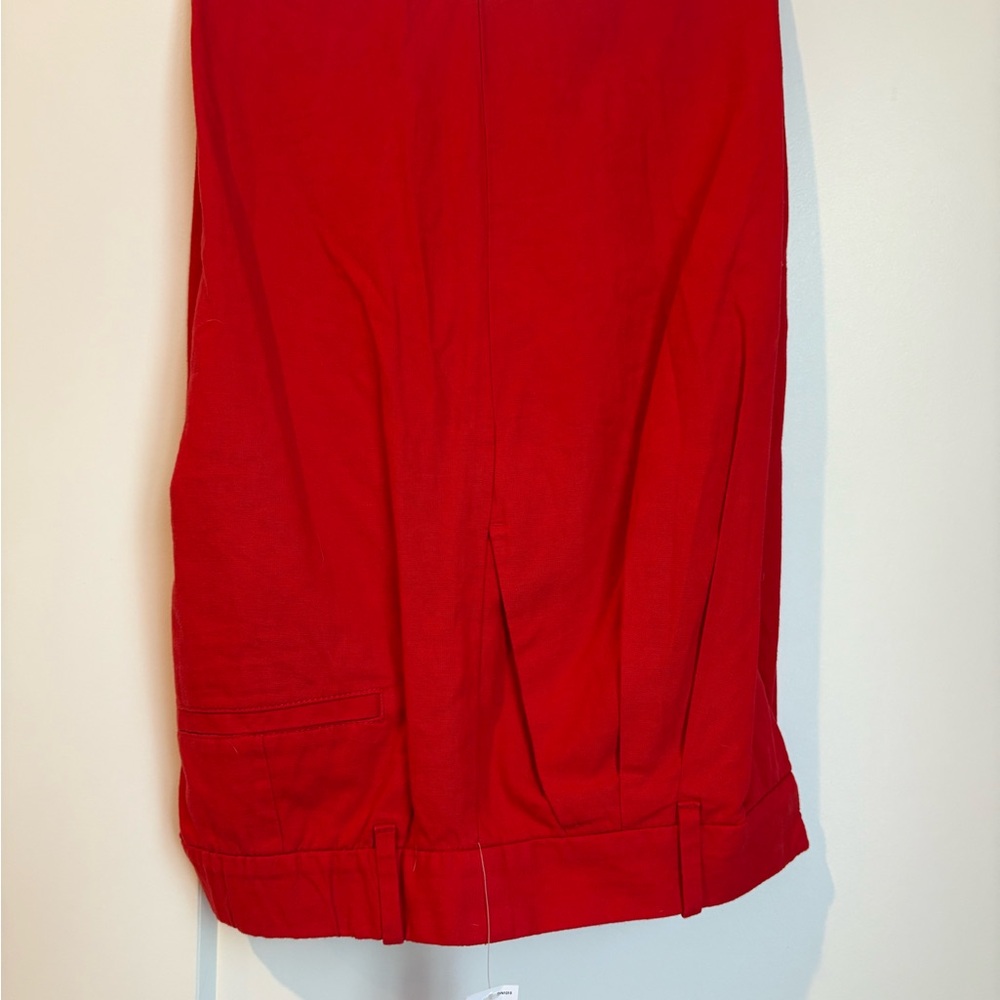 GAP Vibrant Red Wide Leg Linen Pants - Picture 5 of 8